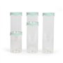 Set de 5 bocaux de conservation - LIVOO - MEN399 - 450 ml - Verre borosciliate - Couvercle en silicone et verre