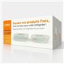 Set de 2 boîtes sous vide - LIVOO - MEN404V - 1,04 L et 1,5 L - Verre borosciliate - Couvercle en plastique - Emboîtables