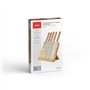Set de 5 couteaux - LIVOO - MEC136 - 20 a 32,5 cm - Lame acier inoxydable - Support magnétique