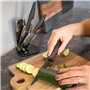 Bloc 3 couteaux avec support - LIVOO - MEC135N - 7,5 /10 / 12,5 cm - Lame céramique - Compatible lave-vaisselle