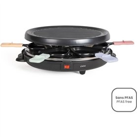 Appareil a raclette 6 personnes - LIVOO - DOC207P - 800W - 6 personnes - Porte grill amovible - 6 spatules et 6 caquelons