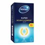 Manix Super : Boite de 24 Préservatifs Classiques en latex / Préservatifs pour Homme Lubrifiés et Fins de Taille Standard / Diam