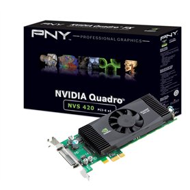 PNY Quadro NVS 420 Carte graphique Nvidia 512 Mo DDR3 PCI-Express 1x
