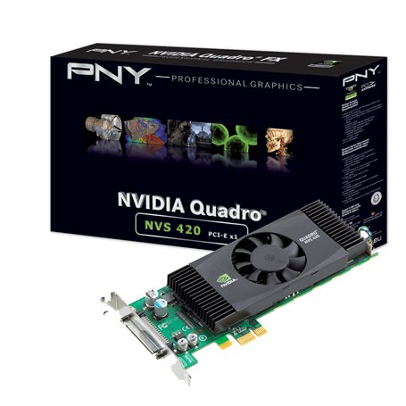 PNY Quadro NVS 420 Carte graphique Nvidia 512 Mo DDR3 PCI-Express 1x
