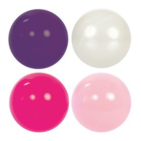 LUDI - Sac de 60 balles Roses Souples en Plastique Anti-écrasement. A partir de 6 Mois. Balles à Lancer