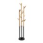 ATMOSPHERA CREATEUR D'INTERIEUR Porte-manteaux 12 patères et Porte-Parapluies en Bambou et Métal H 174 cm - Five