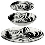Service D'assiettes "palme" - Noir - 18 Pièces