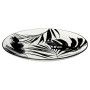 Service D'assiettes "palme" - Noir - 18 Pièces