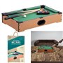 Mister Gadget MG2017 Jeu de table Billard Avec 2 queues 16 boules 1 triangle et 1 craie bleue Bois plastique et textile Marron v