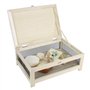 COOK CONCEPT Totally Addict KA2362 Cave à fromage avec plateau de service Bois et acier inoxydable Beige et noir H15 x 27 x 39 c