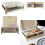 COOK CONCEPT Totally Addict KA2362 Cave à fromage avec plateau de service Bois et acier inoxydable Beige et noir H15 x 27 x 39 c