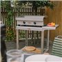 KRAMPOUZ Plancha Électrique SAMBA - Plaque de Cuisson en Inox 54 x 33 cm - 2500 Watts - 2 Zones de Cuisson - 2 Thermostats jusqu
