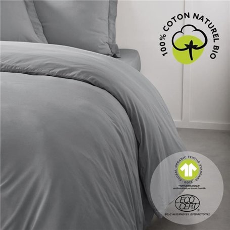 Parure de lit - TODAY - 220 x 240 cm - Coton 100% - Bio - GOTS et oeko-Tex