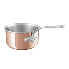 Mauviel M'6S Sauteuse 6 plis en cuivre poli et acier inoxydable avec poignées en fonte d'acier inoxydable