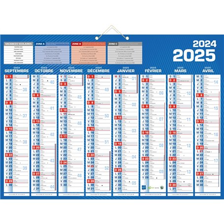 CALENDRIER CLASSIQUE 16 MOIS 40