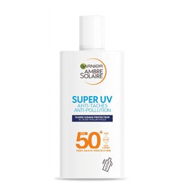 GARNIER Ambre Solaire - Fluide Visage Protecteur - Haute Protection Solaire - FPS 50+ - Protège des UVA