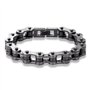 ZENSE - Gourmette chaîne de moto homme acier inoxydable noire vintage ZB0357