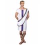 DEGUISE TOI - Déguisement romain homme - Tunique - Coiffe - Taille Unique (42) - Blanc - Déguisements adultes - 100% Polyester -