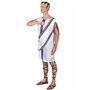 DEGUISE TOI - Déguisement romain homme - Tunique - Coiffe - Taille Unique (42) - Blanc - Déguisements adultes - 100% Polyester -