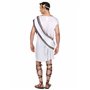 DEGUISE TOI - Déguisement romain homme - Tunique - Coiffe - Taille Unique (42) - Blanc - Déguisements adultes - 100% Polyester -