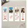 Marque-pages Personnalisables avec Photos, Lot de 4 avec Étui Fabriqué en France