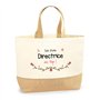 Sac Directrice au top | Cabas de Plage Courses Coton et Toile de Jute Idée Cadeau Femme