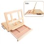 Chevalet Pliable, Églable Artiste Chevalet Peinture Portable Table Chevalet Boîte Avec Tiroir 27×7×35.5cm Boîte À Croquis De Tab