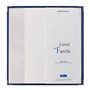 CDCT Etui livret de Famille Bleu Scintillant Fabrication Française Porte Documents Officiels Mariage Naissance