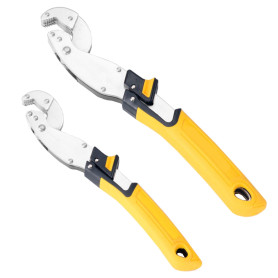 Fishtec Lot de 2 Pince Multiprise 13-24 mm - 10-19 mm Jaune