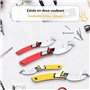 Fishtec Lot de 2 Pince Multiprise 13-24 mm - 10-19 mm Jaune