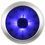 Fishtec - Horloge Murale Lumineuse - Radio-Pilotée - 4 LED Bleues - Détecteur d'Obscurité - 3 Modes d'Eclairage : Permanent/Désa