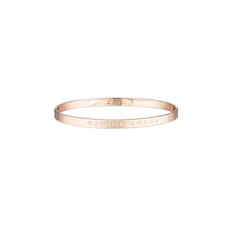BAM! BIJOUX A MESSAGES Bracelet Jonc Classique à message en Laiton : Mamie d'amour