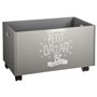 Coffre de Rangement à roulettes Kids - 48 x H. 28 cm - Gris