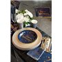Chal - 20 Serviettes Bleu Marine et Or Joyeux Anniversaire