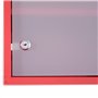 HOMCOM Armoire à Pharmacie 3 étagères 4 Niveaux verrouillable Porte Verre trempé dépoli Logo Croix 30L x 12l x 60H cm Acier Roug