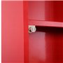 HOMCOM Armoire à Pharmacie 3 étagères 4 Niveaux verrouillable Porte Verre trempé dépoli Logo Croix 30L x 12l x 60H cm Acier Roug
