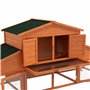 PawHut Clapier Cage à Lapins rongeurs XXL 2 étages 2 enclos tiroir déjection 2,25L x 0,70l x 1H m Bois Massif pin