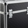 HOMCOM Valise Trolley Maquillage Mallette cosmétique Vanity poignée télescopique réglable 34L x 24l x 52H cm alu. Noir