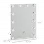 HOMCOM Miroir Maquillage Hollywood Lumineux LED intensité réglable pour Coiffeuse dim. 41L x 13P x 51H