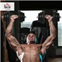 HOMCOM Ensemble d'haltères Courtes Total 36 Kg - Dumbbell Paires -Poids réglable - Barres incluses - Entraînement Musculaire & h