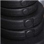 HOMCOM Ensemble d'haltères Courtes Total 36 Kg - Dumbbell Paires -Poids réglable - Barres incluses - Entraînement Musculaire & h