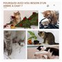 PawHut Arbre à Chat en Cercle avec griffoir en Jute et Jouet de Souris Coussin en Peluche Doux en Panneaux de Particules 40 x 30
