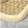PawHut Arbre à Chat en Cercle avec griffoir en Jute et Jouet de Souris Coussin en Peluche Doux en Panneaux de Particules 40 x 30