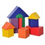 HOMCOM 11 Blocs de Construction en Mousse - modules de motricité - Jouets éducatifs - Mousse EPE revêtement PU Multicolore