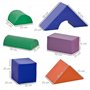 HOMCOM 11 Blocs de Construction en Mousse - modules de motricité - Jouets éducatifs - Mousse EPE revêtement PU Multicolore