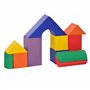HOMCOM 11 Blocs de Construction en Mousse - modules de motricité - Jouets éducatifs - Mousse EPE revêtement PU Multicolore