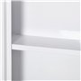 kleankin Armoire à Pharmacie Armoire à médicaments Murale 2 étagères 3 Niveaux avec Porte aimantée métal 30 x 12 x 60 cm Blanc