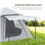 Outsunny Tente de Camping Tente Pop up avec Porche légère 2-3 pers. Tente dôme étanche légère ventilée Facile à Monter Crochet d