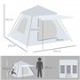 Outsunny Tente de Camping Tente Pop up avec Porche légère 2-3 pers. Tente dôme étanche légère ventilée Facile à Monter Crochet d
