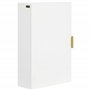 kleankin Armoire Murale de Salle de Bain- Meuble de Rangement - avec étagère réglable - dim. 40L x 15l x 60H cm Blanc